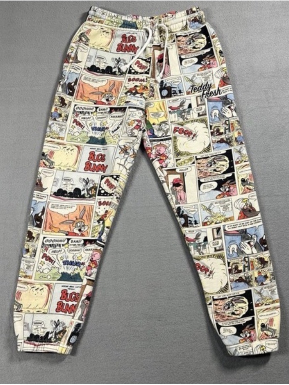 Vintage Teddy Fresh Multicolor Comic-Panel Relaxed Jeans Size 2XL